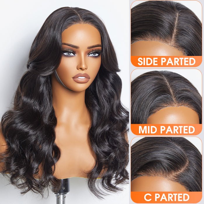 5"x5" Body Wavy Wear & Go Glueless 1B Lace Closure Wig - 100% Human Hair - Lordess Beauty