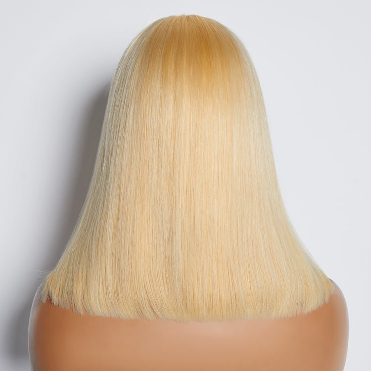 10 - 14 Inch Pre - Plucked 13"x4" 613 Straight Bob Lace Frontal Wig 150% Density - Lordess Beauty