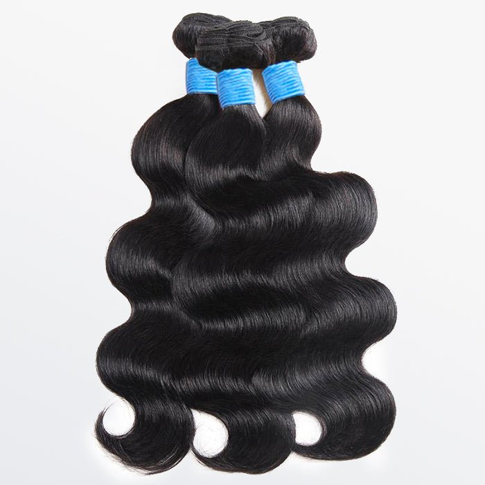 10 - 30 Inch Body Wavy Virgin Brazilian Hair 1B Natural Black - Lordess Beauty