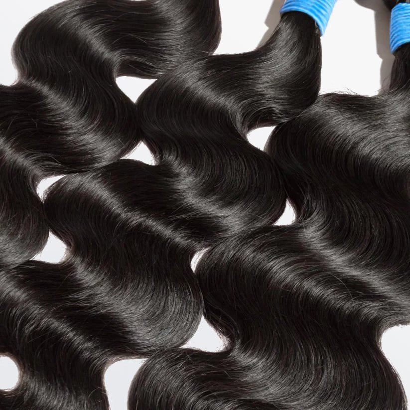 10 - 30 Inch Body Wavy Virgin Brazilian Hair 1B Natural Black - Lordess Beauty