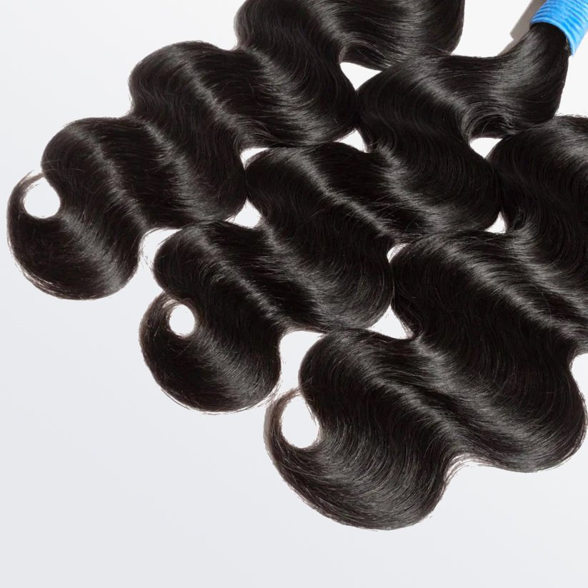 10 - 30 Inch Body Wavy Virgin Brazilian Hair 1B Natural Black - Lordess Beauty