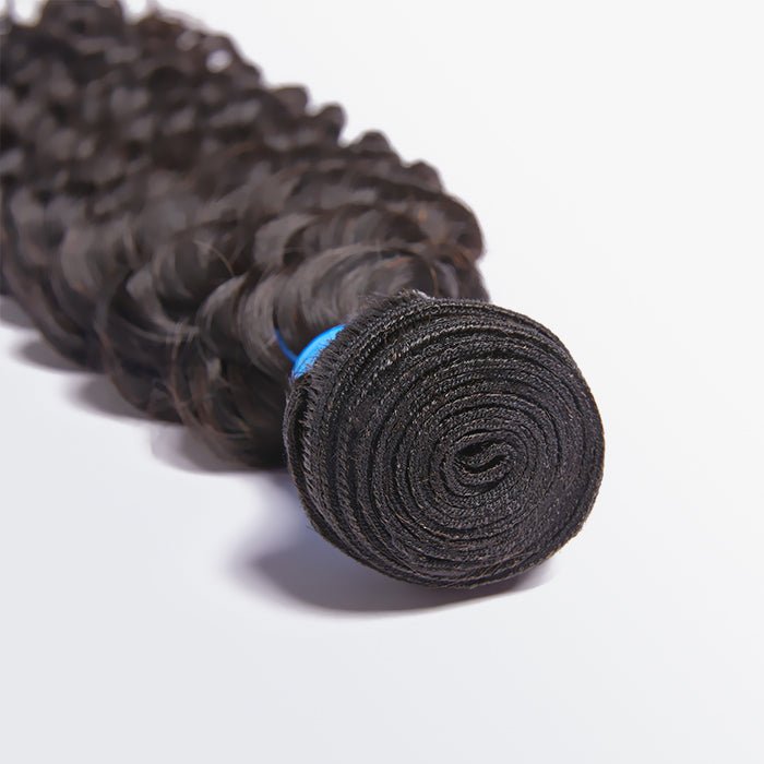 10 - 30 Inch Deep Wavy Virgin Brazilian Hair 1B Natural Black - Lordess Beauty