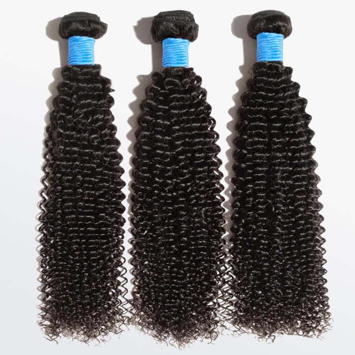 10 - 30 Inch Kinky Curly Virgin Brazilian Hair 1B Natural Black - Lordess Beauty