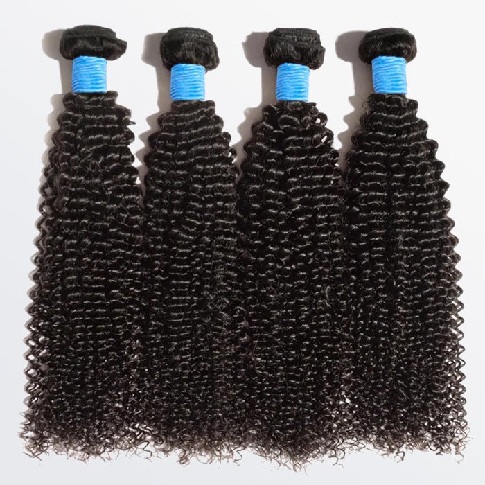 10 - 30 Inch Kinky Curly Virgin Brazilian Hair 1B Natural Black - Lordess Beauty