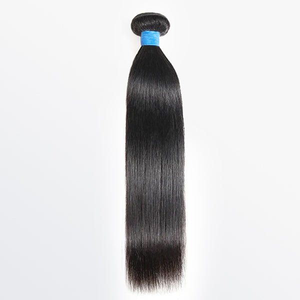 10 - 36 Inch Straight Virgin Brazilian Hair 1B Natural Black - Lordess Beauty