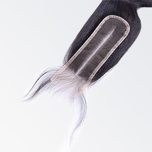 12 - 20 Inches 2" x 6" Upgrade Body Wave Transparent Lace Closure 1B Natural Black - Lordess Beauty