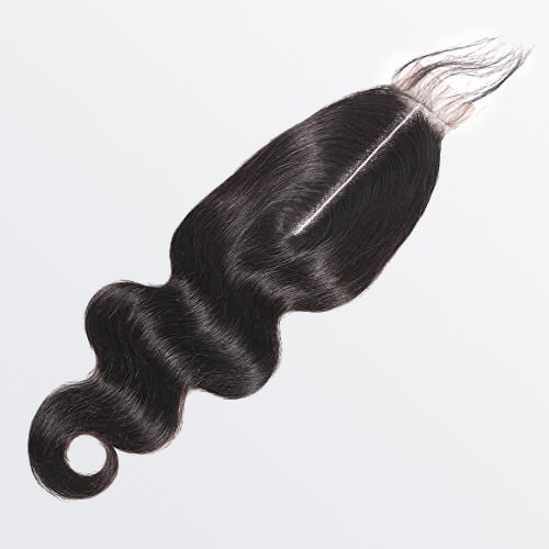 12 - 20 Inches 2" x 6" Upgrade Body Wave Transparent Lace Closure 1B Natural Black - Lordess Beauty