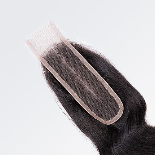 12 - 20 Inches 2" x 6" Upgrade Body Wave Transparent Lace Closure 1B Natural Black - Lordess Beauty