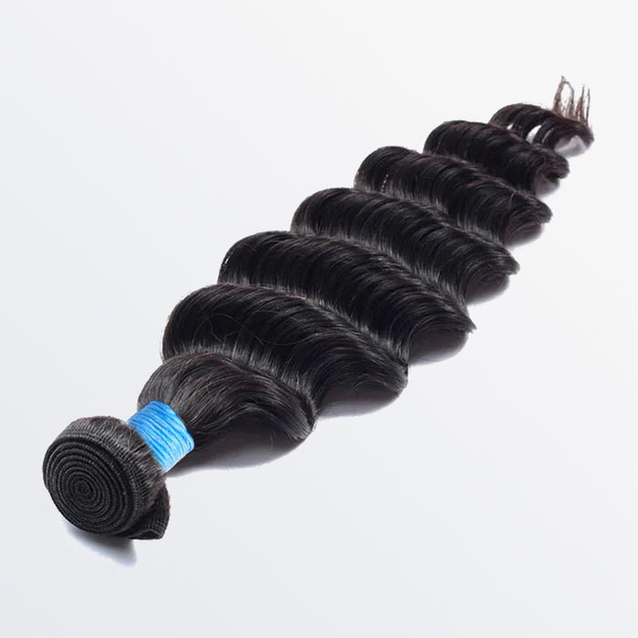 12 - 26 Inch Loose Deep Virgin Brazilian Hair 1B Natural Black - Lordess Beauty
