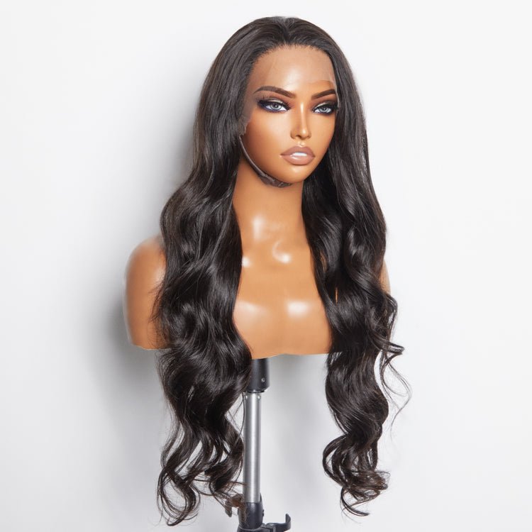 13x6 Glueless 3D Cap Pre - bleached Body Wave Transparent Lace Front Wig 150% Density - Lordess Beauty