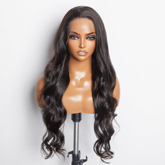 13x6 Glueless 3D Cap Pre - bleached Body Wave Transparent Lace Front Wig 150% Density - Lordess Beauty