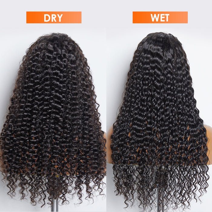 13x6 Glueless 3D Cap Pre - bleached Deep Curly Transparent Lace Front Wig 150% Density - Lordess Beauty