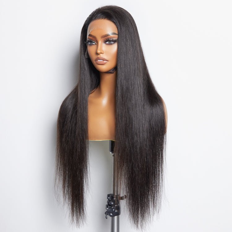 13x6 Glueless 3D Cap Pre - bleached Straight Transparent Lace Front Wig 150% Density - Lordess Beauty