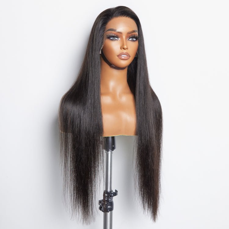13x6 Glueless 3D Cap Pre - bleached Straight Transparent Lace Front Wig 150% Density - Lordess Beauty