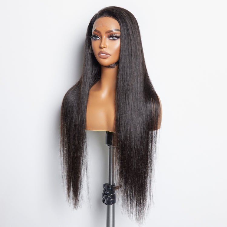 13x6 Glueless 3D Cap Pre - bleached Straight Transparent Lace Front Wig 150% Density - Lordess Beauty