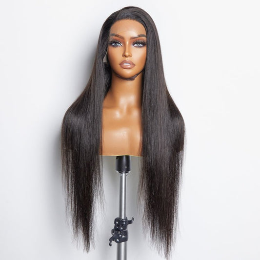 13x6 Glueless 3D Cap Pre - bleached Straight Transparent Lace Front Wig 150% Density - Lordess Beauty