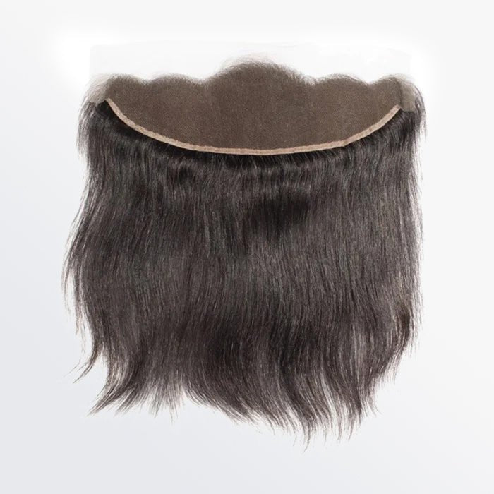 14 - 20 Inch 13" x 4" Straight Free Parted Frontal 1B Natural Black - Lordess Beauty