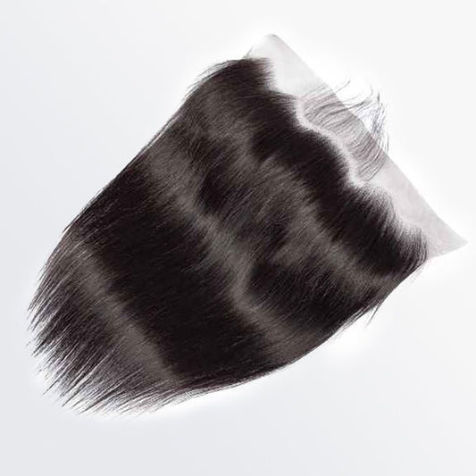 14 - 20 Inch 13" x 6" HD Straight Free Parted Frontal 1B Natural Black - Lordess Beauty