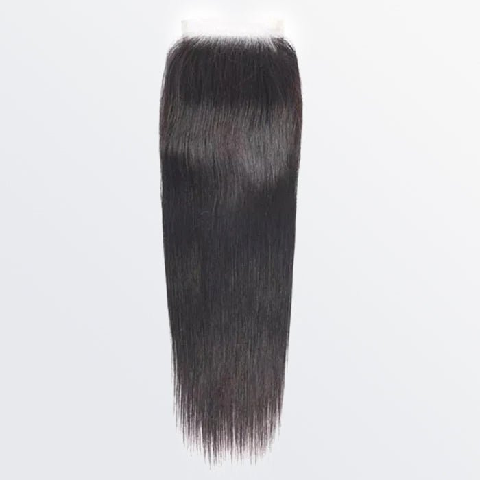 14 - 20 Inch 5" x 5" HD Straight Free Parted Lace Closure 1B Natural Black - Lordess Beauty