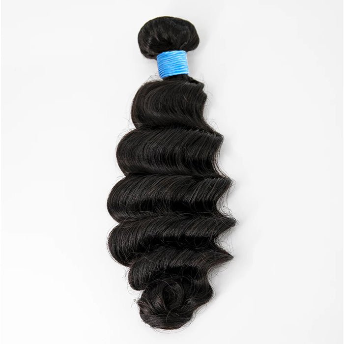 14 - 26 Inch Ocean Wavy Virgin Brazilian Hair 1B Natural Black - Lordess Beauty