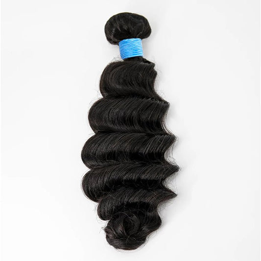 14 - 26 Inch Ocean Wavy Virgin Brazilian Hair 1B Natural Black - Lordess Beauty