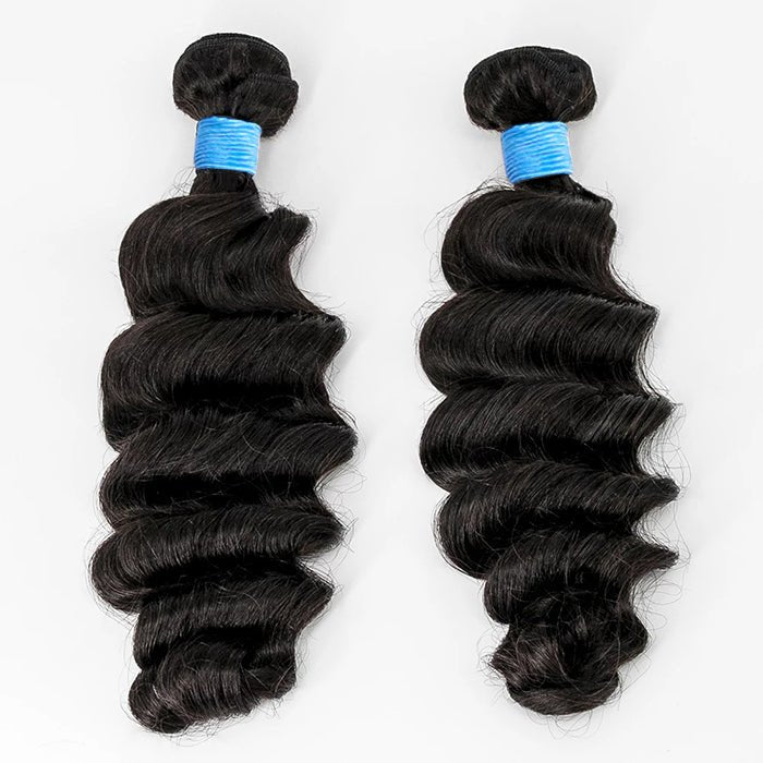 14 - 26 Inch Ocean Wavy Virgin Brazilian Hair 1B Natural Black - Lordess Beauty
