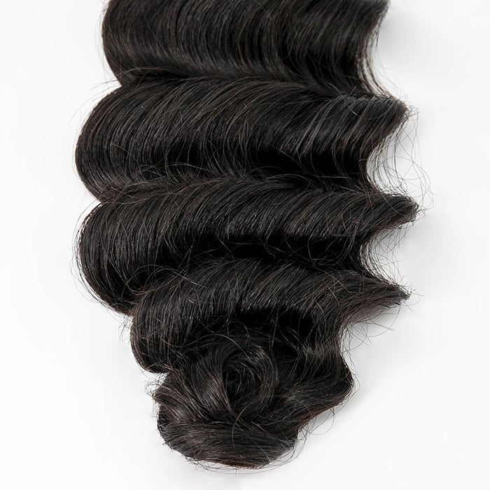 14 - 26 Inch Ocean Wavy Virgin Brazilian Hair 1B Natural Black - Lordess Beauty
