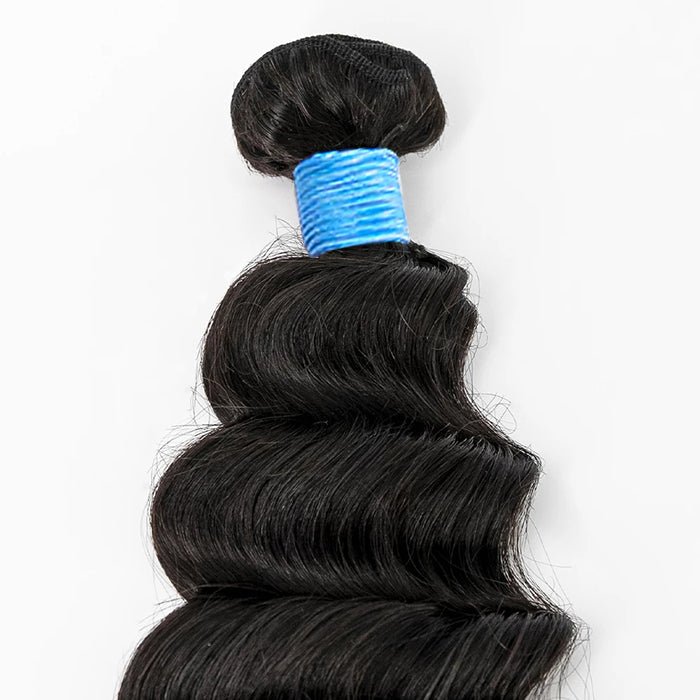 14 - 26 Inch Ocean Wavy Virgin Brazilian Hair 1B Natural Black - Lordess Beauty