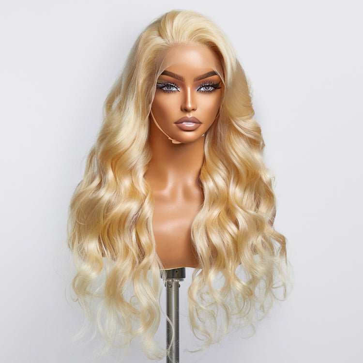 16 - 30 Inch Pre - Plucked 13"x4" 613 Body Wavy Lace Frontal Wigs 150% Density - 100% Human Hair - Lordess Beauty