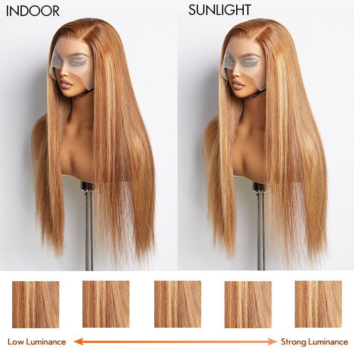 18 - 24 Inch Pre - Plucked 13"x4" Lace Front Straight Wig Free Part 150% Density - 100% Human Hair - Lordess Beauty