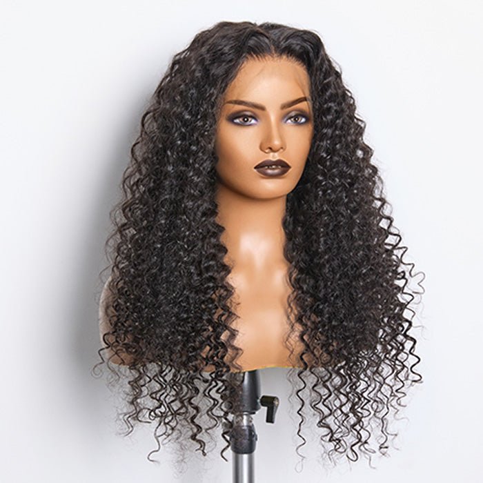 180% Density HD 13x4 Full Frontal Lace Wig Deep Curly - Lordess Beauty