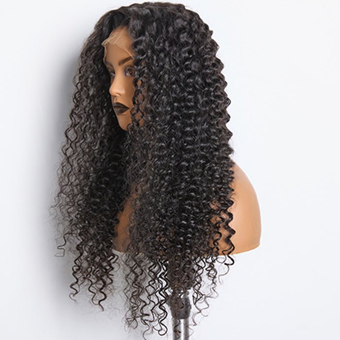 180% Density HD 13x4 Full Frontal Lace Wig Deep Curly - Lordess Beauty