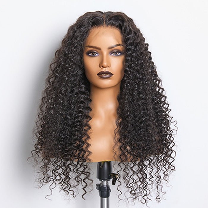 180% Density HD 13x4 Full Frontal Lace Wig Deep Curly - Lordess Beauty