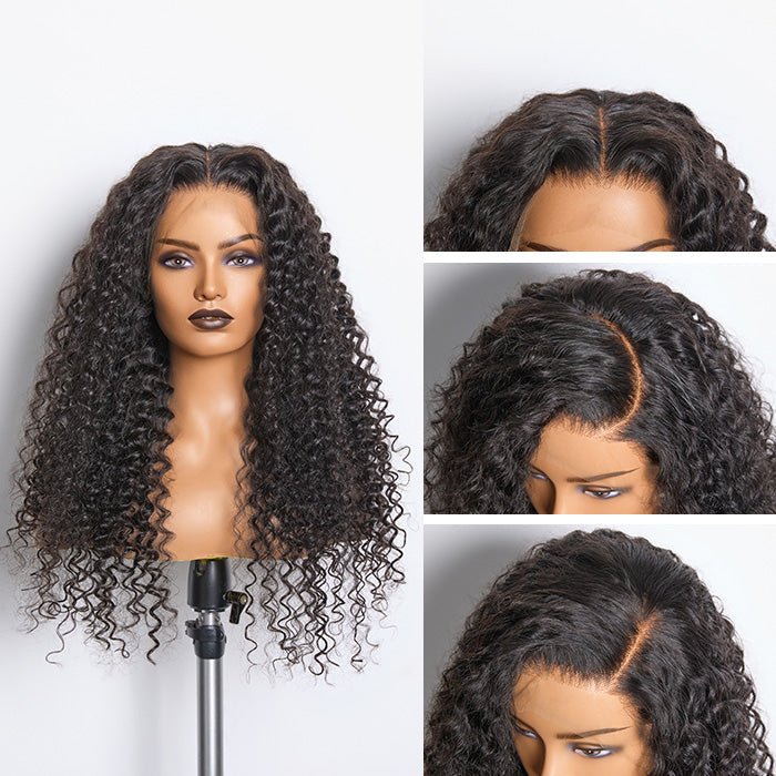 180% Density HD 13x4 Full Frontal Lace Wig Deep Curly - Lordess Beauty