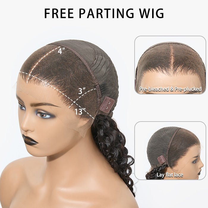180% Density HD 13x4 Full Frontal Lace Wig Deep Wave - Lordess Beauty