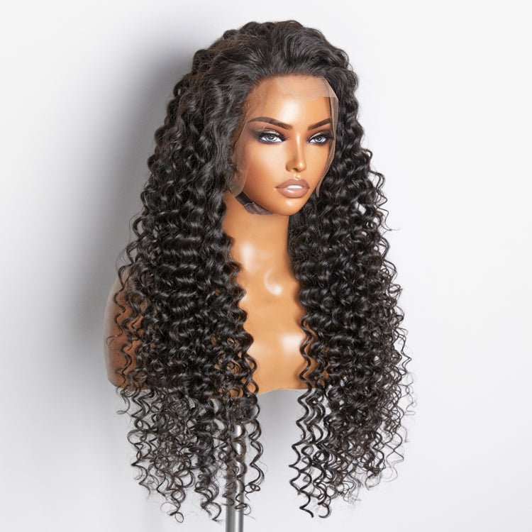 200% Density 13x4 Full Frontal Lace Wig Deep Wave - Lordess Beauty