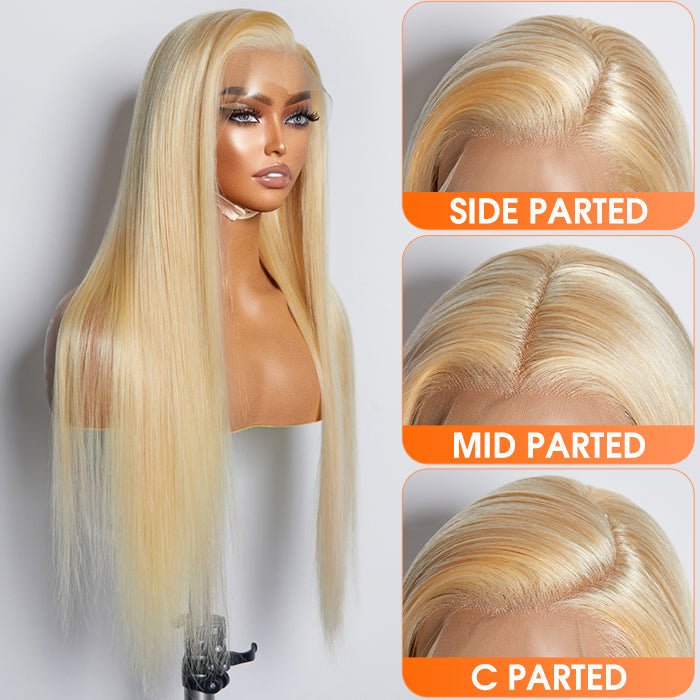 26 - 30 Inches Pre - Plucked 13"x4" 613 Straight Lace Frontal Wig 200% Density - 100% Human Hair - Lordess Beauty