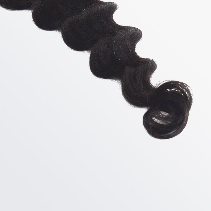 4x4 Ocean Wavy Lace Closure 100% Virgin Human Hair 1B Natural Black – 12 to 20 Inch - Lordess Beauty