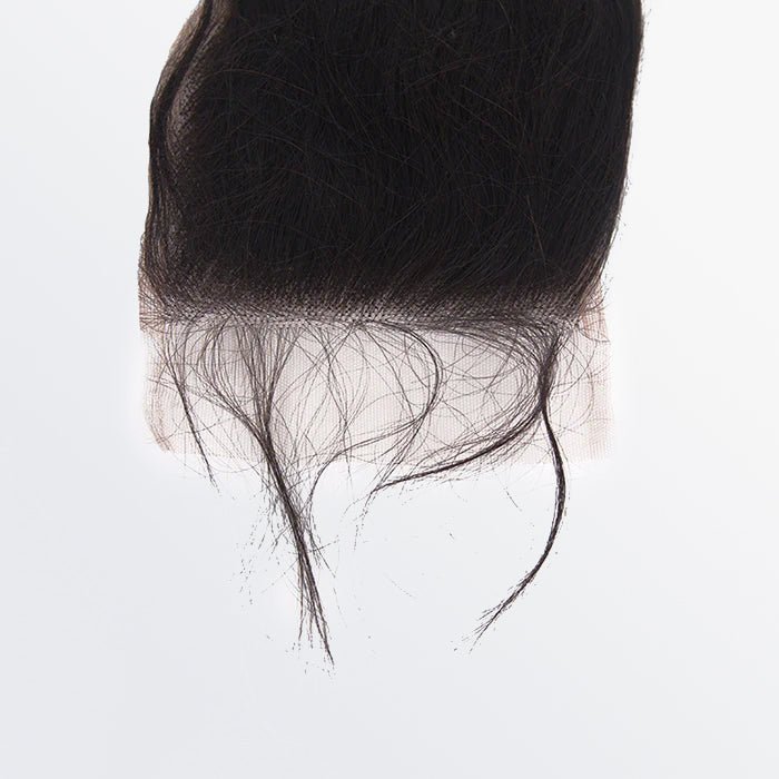 4x4 Ocean Wavy Lace Closure 100% Virgin Human Hair 1B Natural Black – 12 to 20 Inch - Lordess Beauty