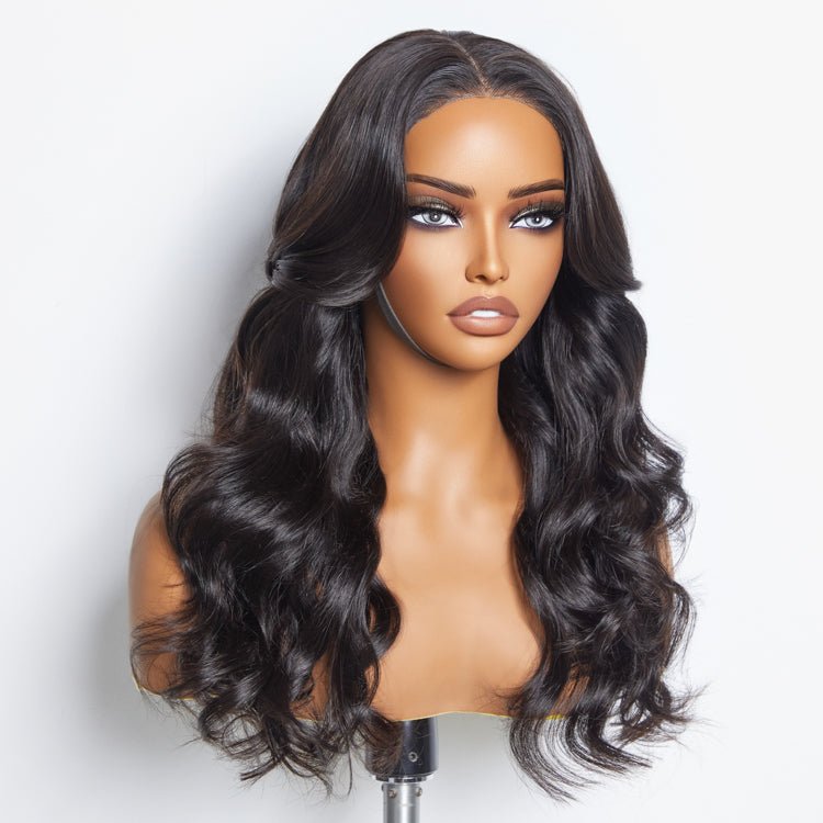 5"x5" Body Wavy Wear & Go Glueless 1B Lace Closure Wig - 100% Human Hair - Lordess Beauty