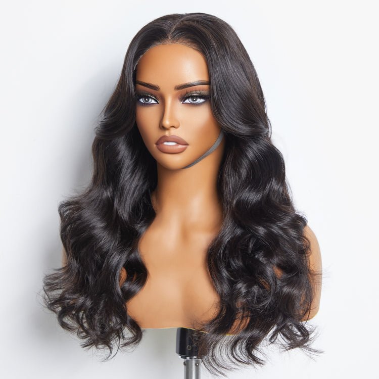 5"x5" Body Wavy Wear & Go Glueless 1B Lace Closure Wig - 100% Human Hair - Lordess Beauty