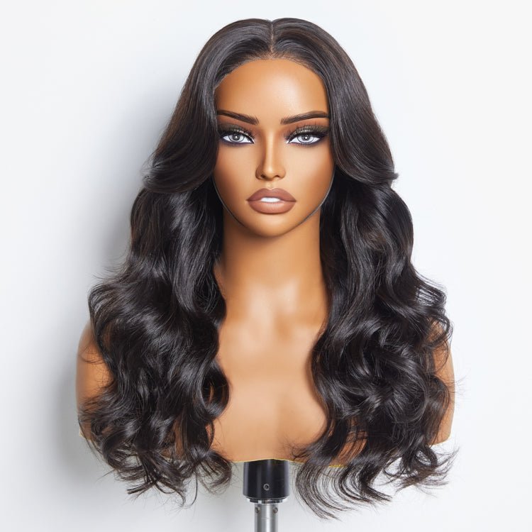 5"x5" Body Wavy Wear & Go Glueless 1B Lace Closure Wig - 100% Human Hair - Lordess Beauty