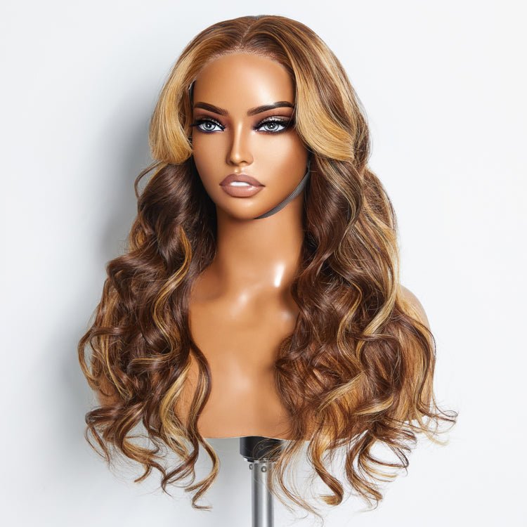 5"x5" Body Wavy Wear & Go Glueless 4/27 Lace Closure Wig - 100% Human Hair - Lordess Beauty