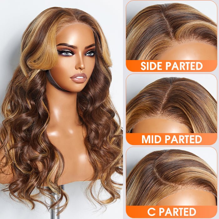 5"x5" Body Wavy Wear & Go Glueless 4/27 Lace Closure Wig - 100% Human Hair - Lordess Beauty