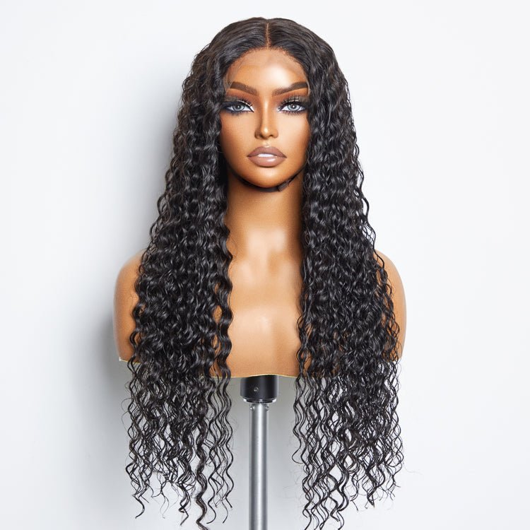 5x5 Glueless Lace Closure Wig 180% Density Deep Wave - Lordess Beauty