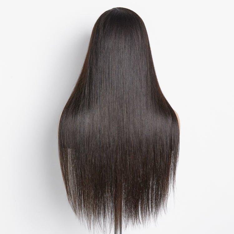 Glueless 3D Cap Pre - bleached Straight 13x4 Transparent Lace Front Wig 150% Density - Lordess Beauty