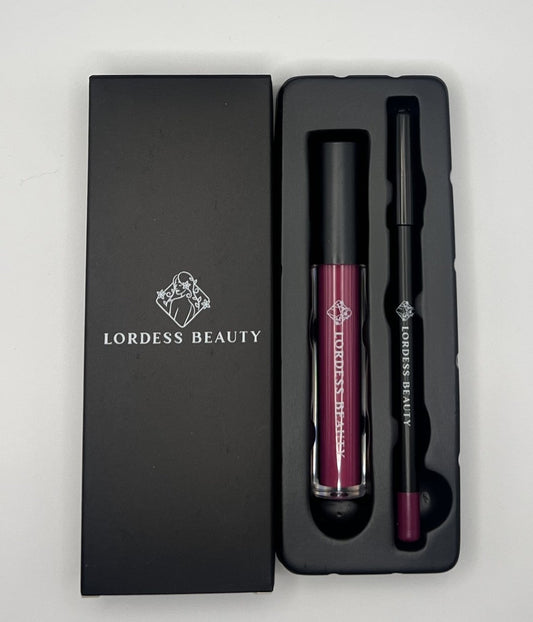 Gorgeous Duo: Liquid Lipstick & Lip Liner Set - Lordess Beauty