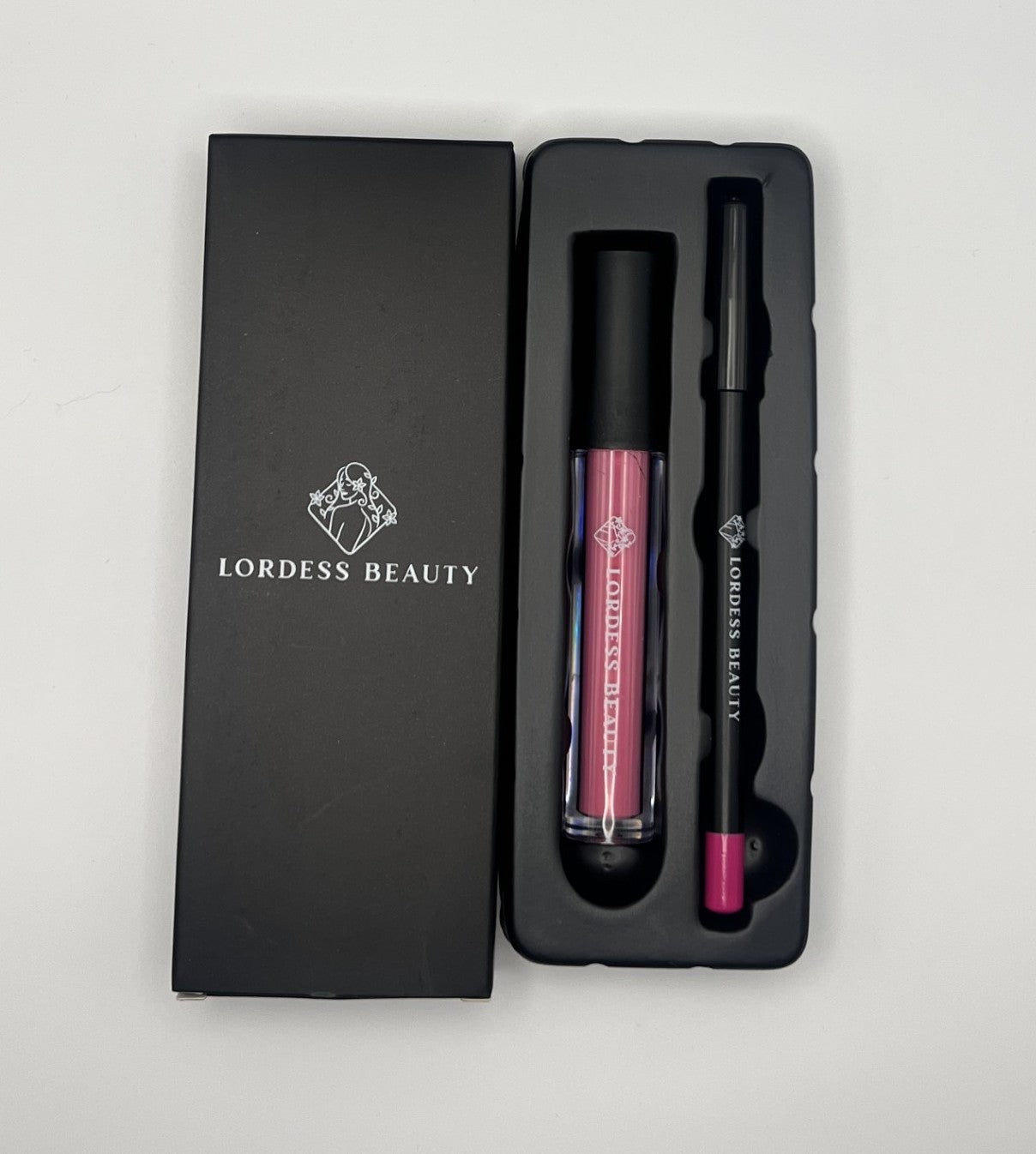 Magenta Duo: Liquid Lipstick & Lip Liner Set - Lordess Beauty