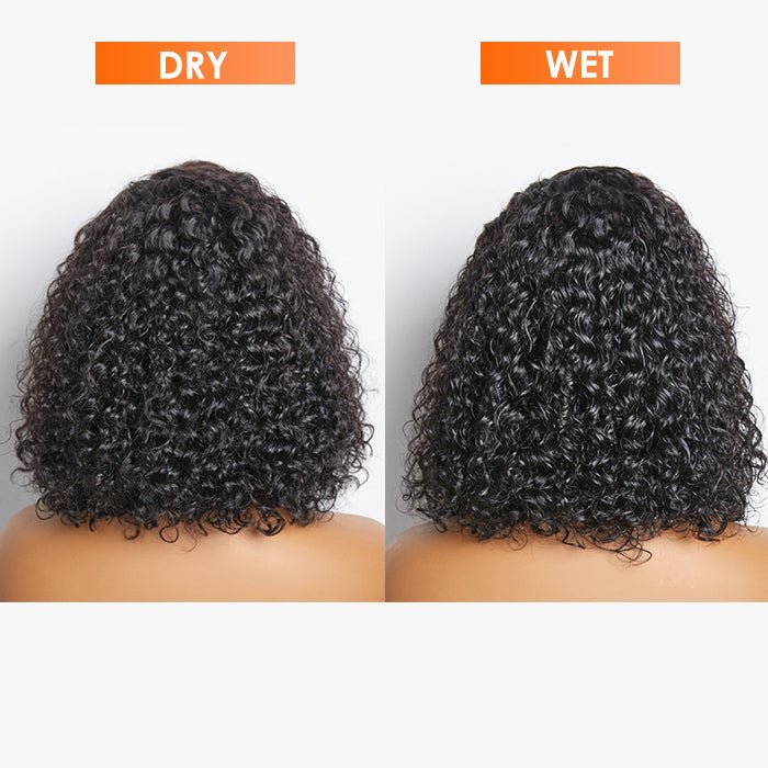 Pre - Plucked 13x4 Lace Front Curly Bob Wig 150% Density - Lordess Beauty