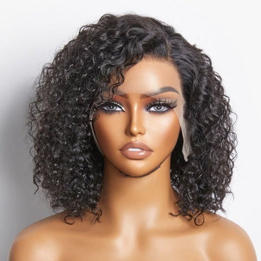 Pre - Plucked 13x4 Lace Front Curly Bob Wig 150% Density - Lordess Beauty